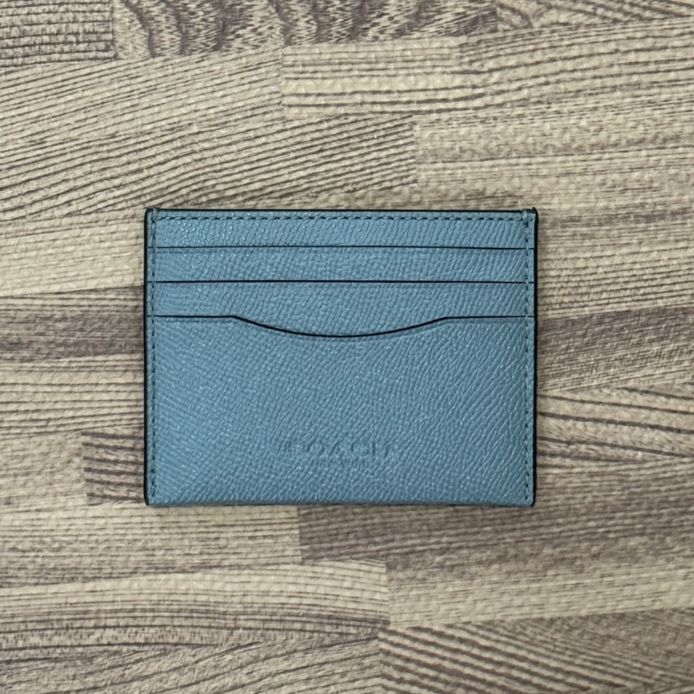Coach Gray Leather Card Holder